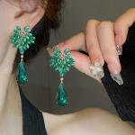 Groene Strass Diamanten oorbellen  voor een Verjaardag voor Dames 