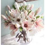 Landelijke Multicolored Bloemen Grote vazen met motief van Magnolia 