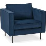 Moderne Blauwe Fluwelen Alterego Design Antiek look Design stoelen 