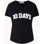 Zwarte 10 Days T-shirts met Sequins Bio 