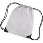 Zilveren Nylon BagBase Gymtassen voor Kinderen 