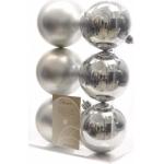 Zilveren Kunststof Decoris Kerstballen 