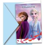 Multicolored Frozen Elsa Uitnodigingen 6 stuks 