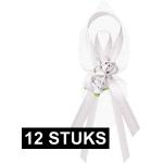 Witte Polyester Accessoires carnaval  voor een Bruiloft 6 stuks 