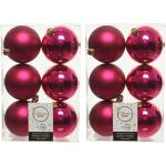 Roze Kunststof Decoris Kerstballen 