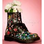 1460 Pascal Floral Mash Up Backhand Boots in Zwart