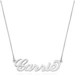 14k Wit Goud Carrie Stijl Naam Ketting