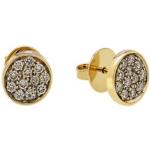 Gele Rose Gouden 18K Diamanten oorbellen in de Sale voor Dames 
