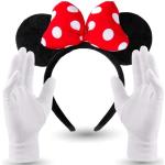 Witte Duckstad Minnie Mouse Carnavalshandschoenen met motief van Muis voor Dames 