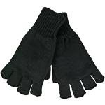 Zwarte Fleece Stretch Vingerloze handschoenen  in maat XL voor Heren 