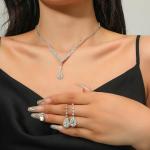 Grijze Strass Diamanten kettingen  voor een Bruid voor Dames 