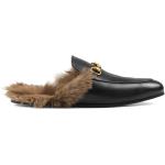 Zwarte Wollen Gucci Princetown Schoenen  voor de Zomer met Hakhoogte tot 3cm 