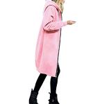 Casual Roze Fleece waterdichte Lange jassen  in maat 3XL Sustainable voor Dames 