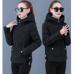 Zwarte Polyester Korte winterjassen  in maat 3XL voor Dames 