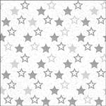 Ambiente servetten - 20x st - wit - sterren - papier - 3laags - Feestservetten