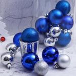 Paarse Kunststof Kerstballen met motief van Ornament 