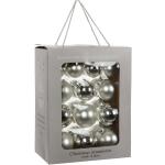 26x Glazen kerstballen glans/mat kerst zilver 7 cm kerstboom versiering/decoratie