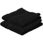 Zwarte Badhanddoeken  in 50x100 2 stuks 