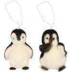 2x Pinguins kerstornamenten kersthangers 9 cm