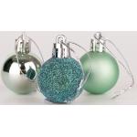 Turquoise Kunststof Kerstballen 