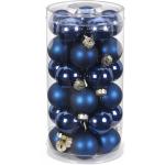 Donkerblauwe Glazen Kerstballen 