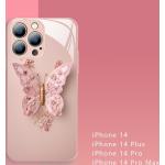 Roze Kunststof Schokbestendig iPhone hoesjes met motief van Vlinder 