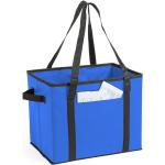 3x stuks auto kofferbak/kasten organizer tassen blauw vouwbaar 34 x 28 x 25 cm