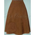 Retro Bruine Polyester Vintage rokken  in maat M voor Dames 