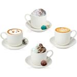 Witte Porseleinen vaatwasserbestendige Koffiekopjes & koffiemokken met motief van Koffie 4 stuks 