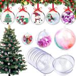 Transparante Kunststof Kerstballen met motief van Ornament 