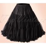 Retro Zwarte Polyamide Petticoats  in maat M voor Dames 