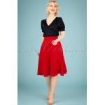 Retro Rode Polyester Vintage rokken  voor de Zomer  in maat M voor Dames 