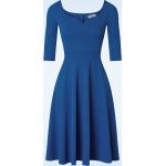 Koningsblauwe Polyester vintage chic for topvintage Chique jurken Hartvormige hals  in maat M met Driekwart mouwen voor Dames 