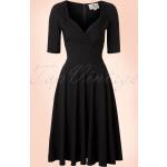 50s Trixie Doll Swing Dress in Black