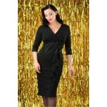 Kantoor Zwarte Polyester vintage chic for topvintage Chique jurken  voor een Stappen / uitgaan / feest  in maat M met Driekwart mouwen voor Dames 