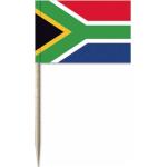 50x Cocktailprikkers Zuid-Afrika 8 cm vlaggetje landen decoratie