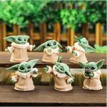 6Pcs/set Disney Baby Yoda Movable Toy Dolls Anime 5-6cm Star Wars Kawai Mini Decor HC-ALK125