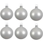Zilveren Glazen Decoris Kerstballen 