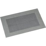 6x Rechthoekige onderleggers/placemats voor borden zilver geweven print met rand 29 x 43 cm