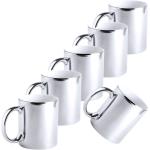 Zilveren Keramieken Metallic Koffiekopjes & koffiemokken met motief van Koffie 6 stuks 