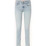 7 For All Mankind High waist slim fit jeans met lichte wassing - Indigo