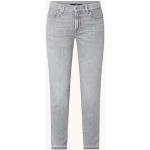 7 For All Mankind Roxanne mid waist tapered fit jeans met gekleurde wassing - Lichtgrijs