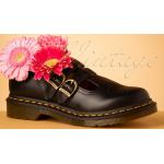 Vintage Zwarte Rubberen Dr. Martens Smooth Platte schoenen voor Dames 