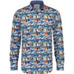 Casual Blauwe A Fish Named Fred All over print Overhemden met print  in maat XL voor Heren 