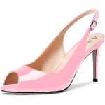 Casual Roze Patent Leren High heel pumps  voor een Bruiloft Blokhakken  in maat 45 voor Dames 