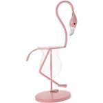 Moderne Roze Glazen Vazen met motief van Flamingo 
