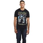 Rock Zwarte AC/DC T-shirts met ronde hals  voor een Vaderdag Ronde hals  in maat S voor Heren 