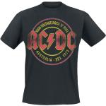 Rock Zwarte AC/DC Effen T-shirts Ronde hals  in maat XL voor Heren 