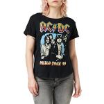 Rock Zwarte AC/DC Ademende All over print T-shirts  in maat S Sustainable voor Dames 
