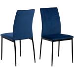 Donkerblauwe Design stoelen 4 stuks 
